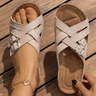 Calynna | Modern Cross Strap Sandals